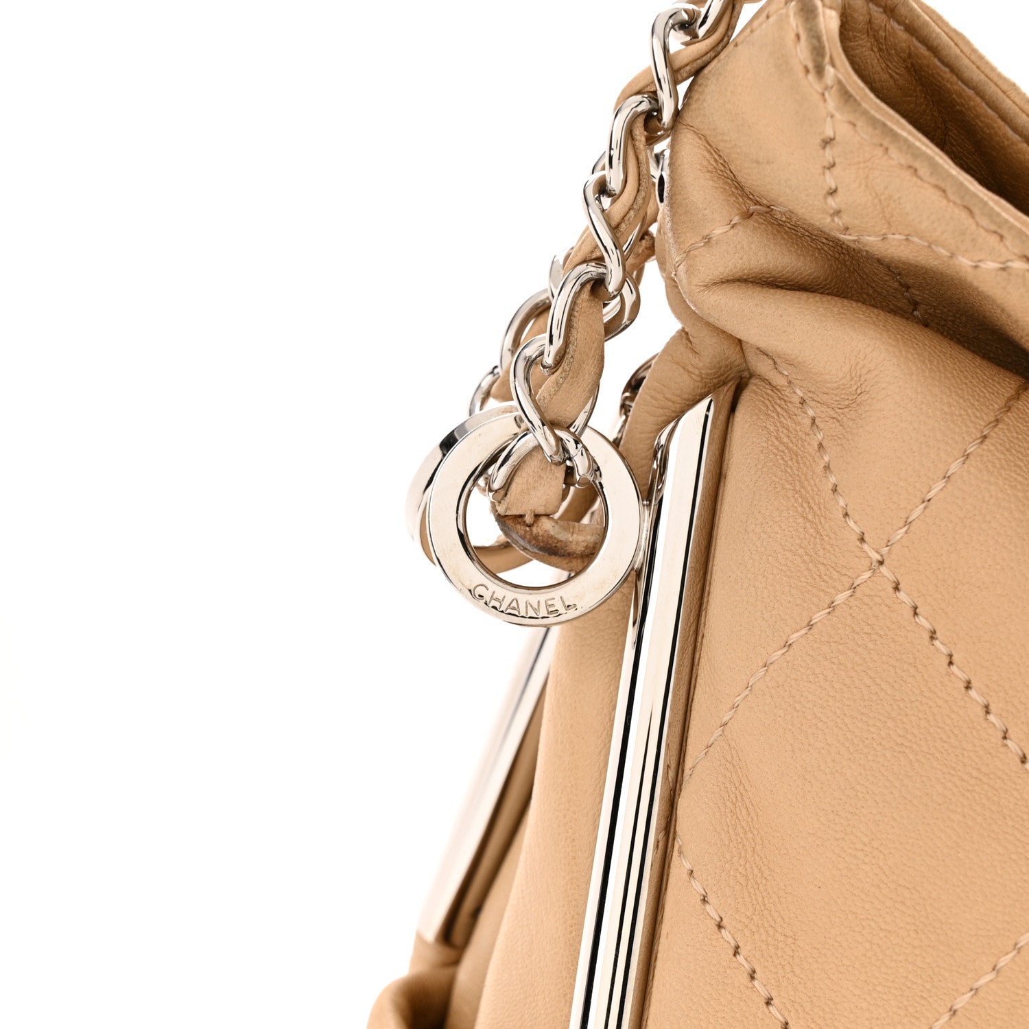 Chanel Lambskin Stitched Medium Ultimate Soft Tote Beige 15 of 21