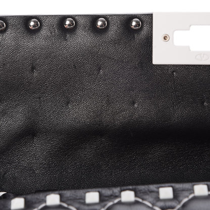 Valentino Garavani Lambskin Free Rockstud Spike Wallet On Chain Black 9 of 9