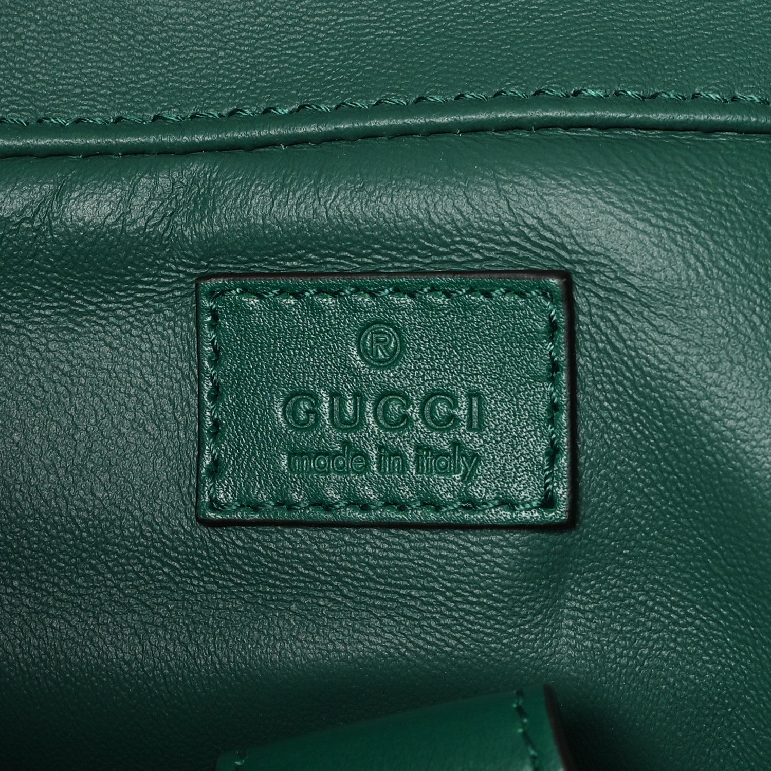 Gucci GG Supreme Monogram Snakeskin Ophidia Double Buckle Backpack Brown Green 6 of 10