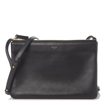 Celine Lambskin Small Trio Crossbody Bag Black 1 of 10