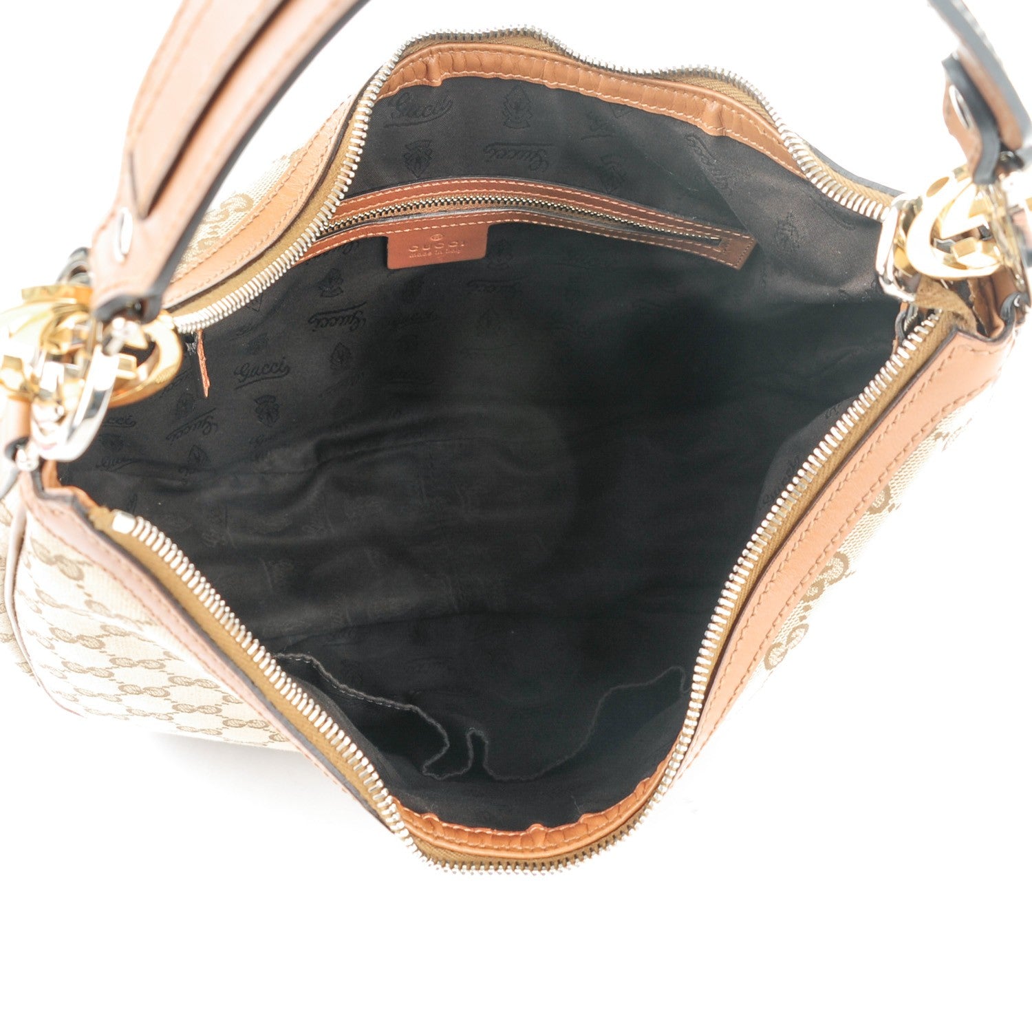Gucci Monogram Medium GG Twins Hobo Tan 5 of 7