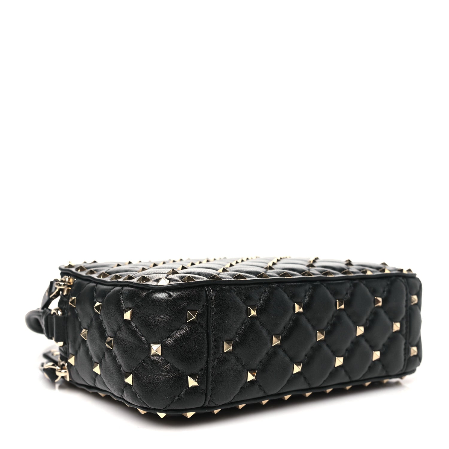 Valentino Garavani Nappa Rockstud Spike Shoulder Bag Black 4 of 11