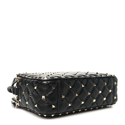 Valentino Garavani Nappa Rockstud Spike Shoulder Bag Black 4 of 11