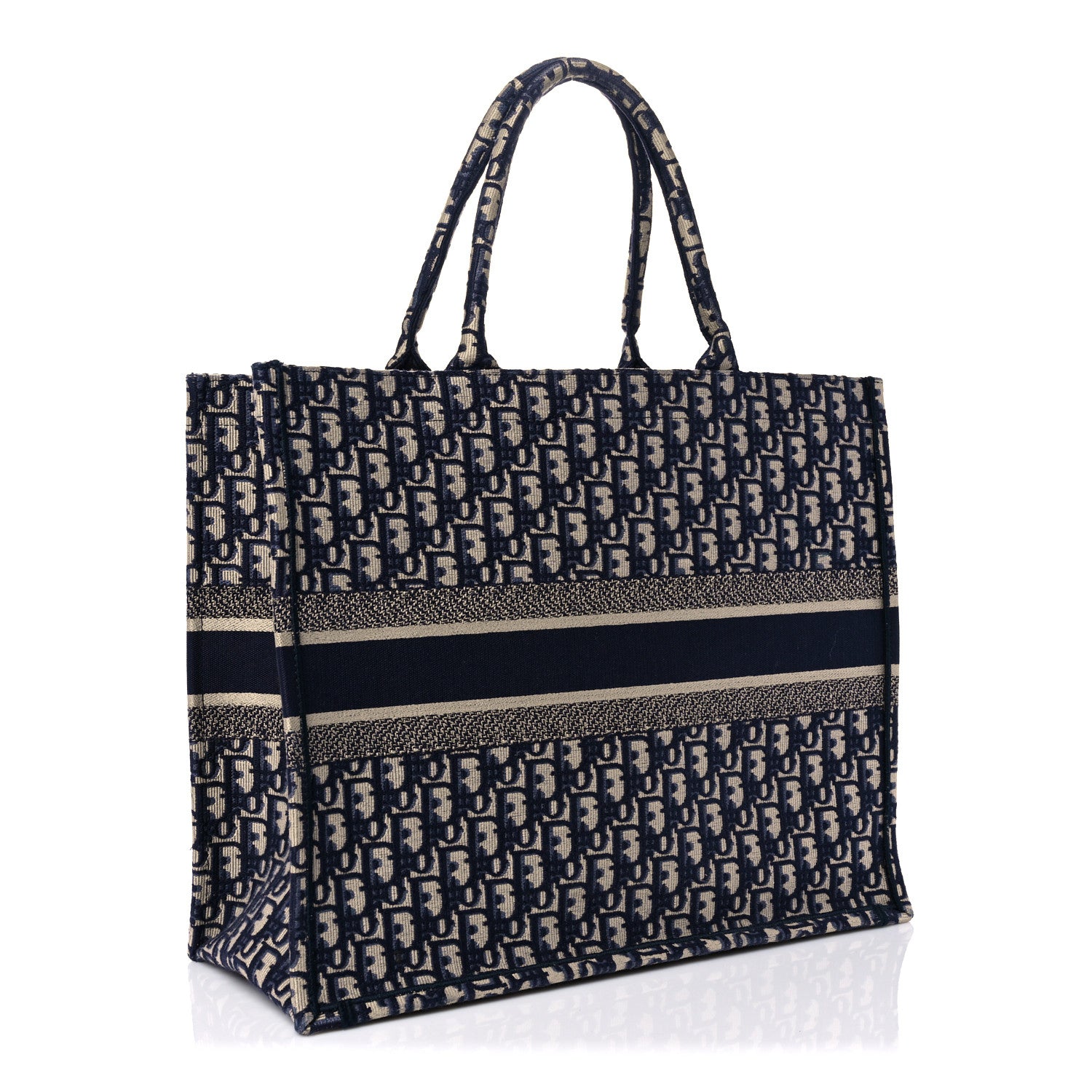 Christian Dior Oblique Book Tote Blue Multicolor 3 of 10