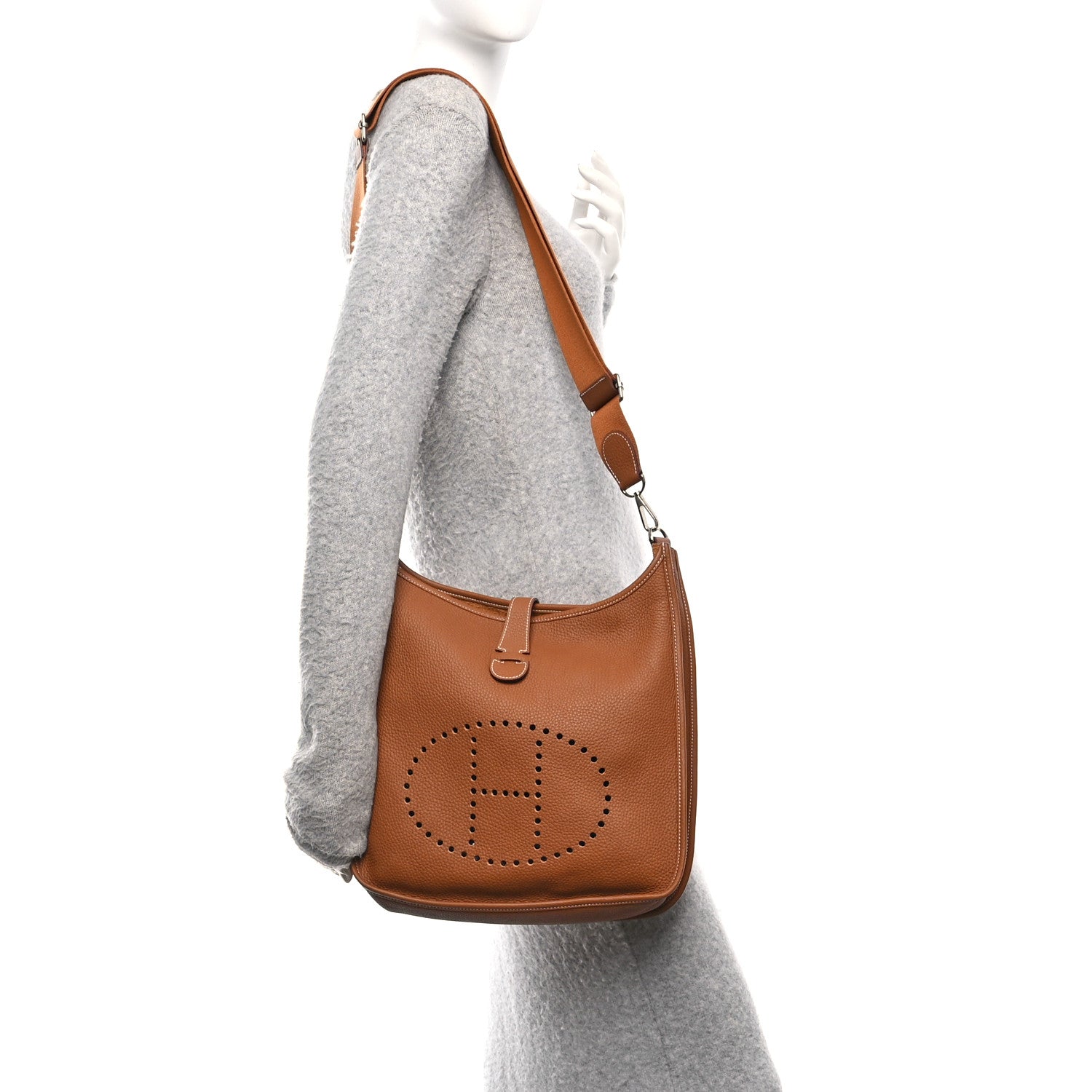Hermes Taurillon Clemence Evelyne III GM Gold 2 of 10