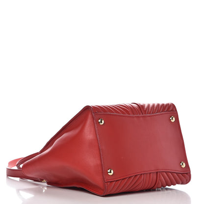 Miu Miu Nappa Matelasse Biker Tote Fuoco 4 of 12