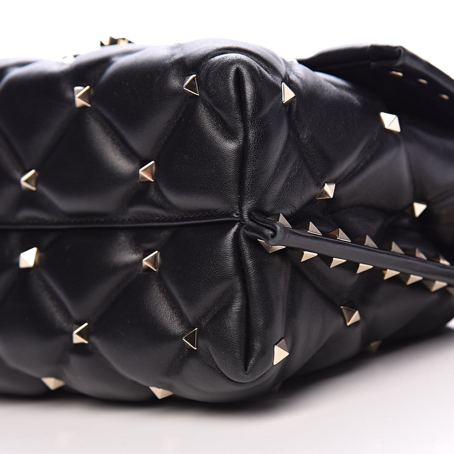 Lambskin VLTN Print Candystud Top Handle Bag Black