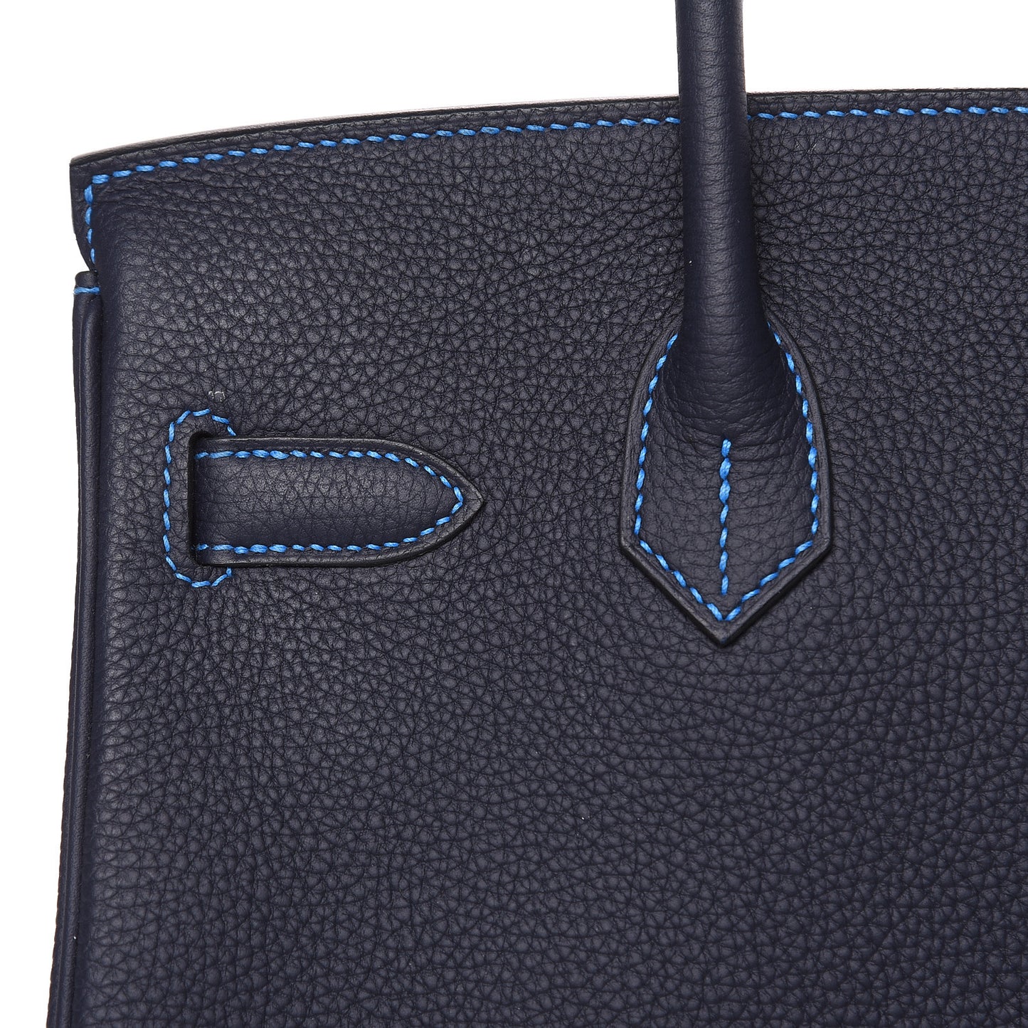 Togo Horseshoe Birkin 30 Bleu Nuit Bleu Hydra