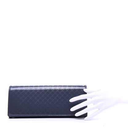 Gucci Patent Microguccissima Small Broadway Clutch Blue 2 of 7