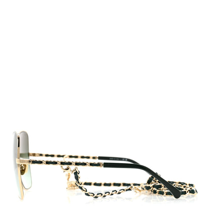 Chanel Square Frame Chain Sunglasses 4274-Q Green 3 of 8