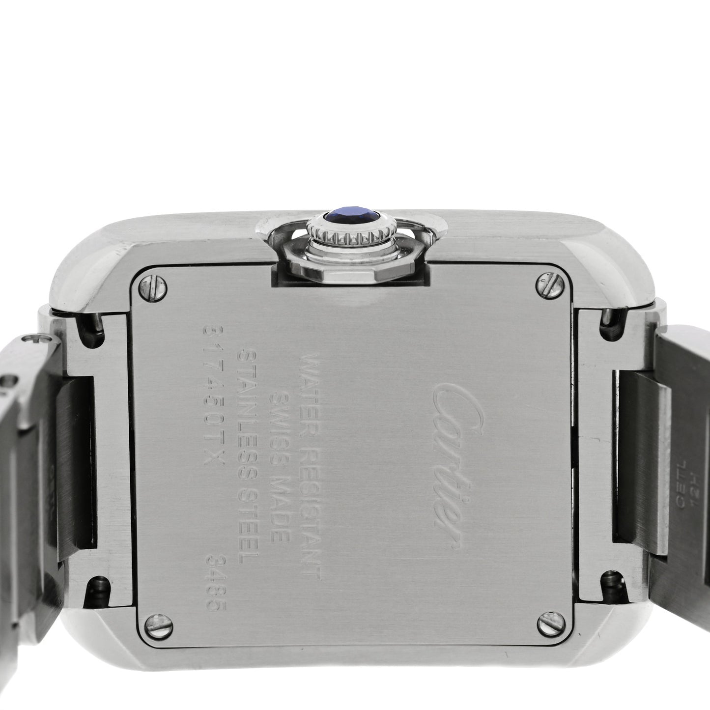 Stainless Steel 23mm Tank Anglaise Quartz Watch