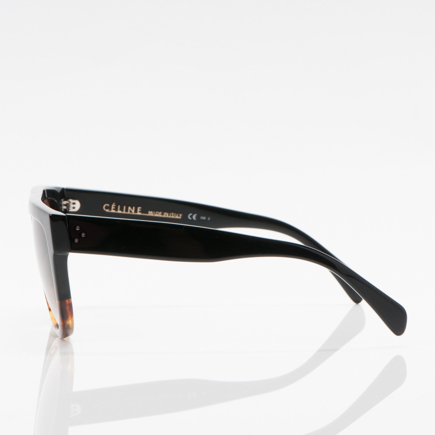 Celine Shadow Sunglasses CL 41026/S Black Havana 3 of 6
