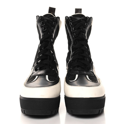 Louis Vuitton Calfskin Technical Nylon Laureate Platform Desert Boot 40 Black White 3 of 8