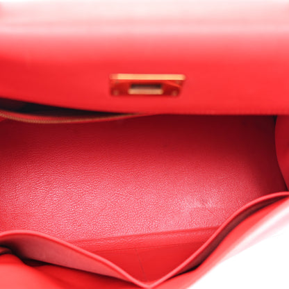 Hermes Swift Kelly Retourne 28 Rouge Vif 5 of 10
