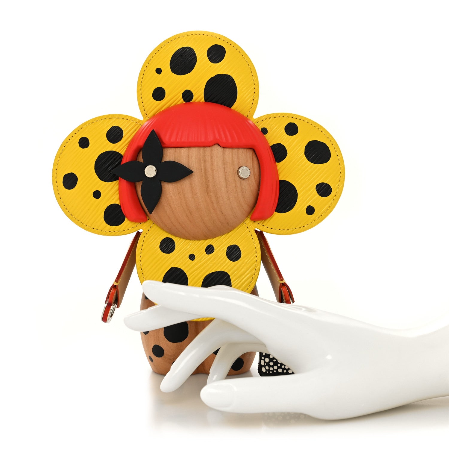 Louis Vuitton LV X YK Wood Epi Infinity Dots Giant Vivienne Doll Yellow Black 2 of 8