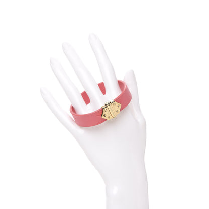 Louis Vuitton Patent Calfskin Embossed Spirit Bracelet 17 Corail 2 of 5