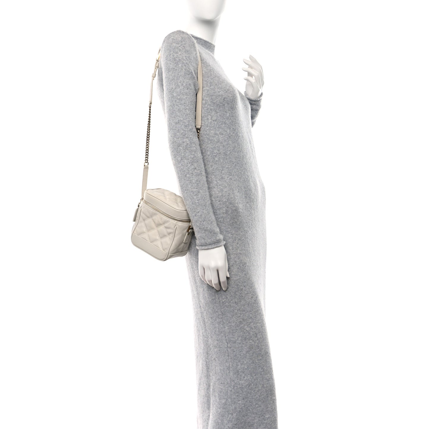 Grain de Poudre Quilted 80's Vanity Bag Crema Soft