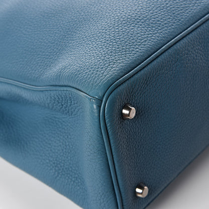 Christian Dior Bullcalf Large Diorissimo Tote Blue 20 of 24
