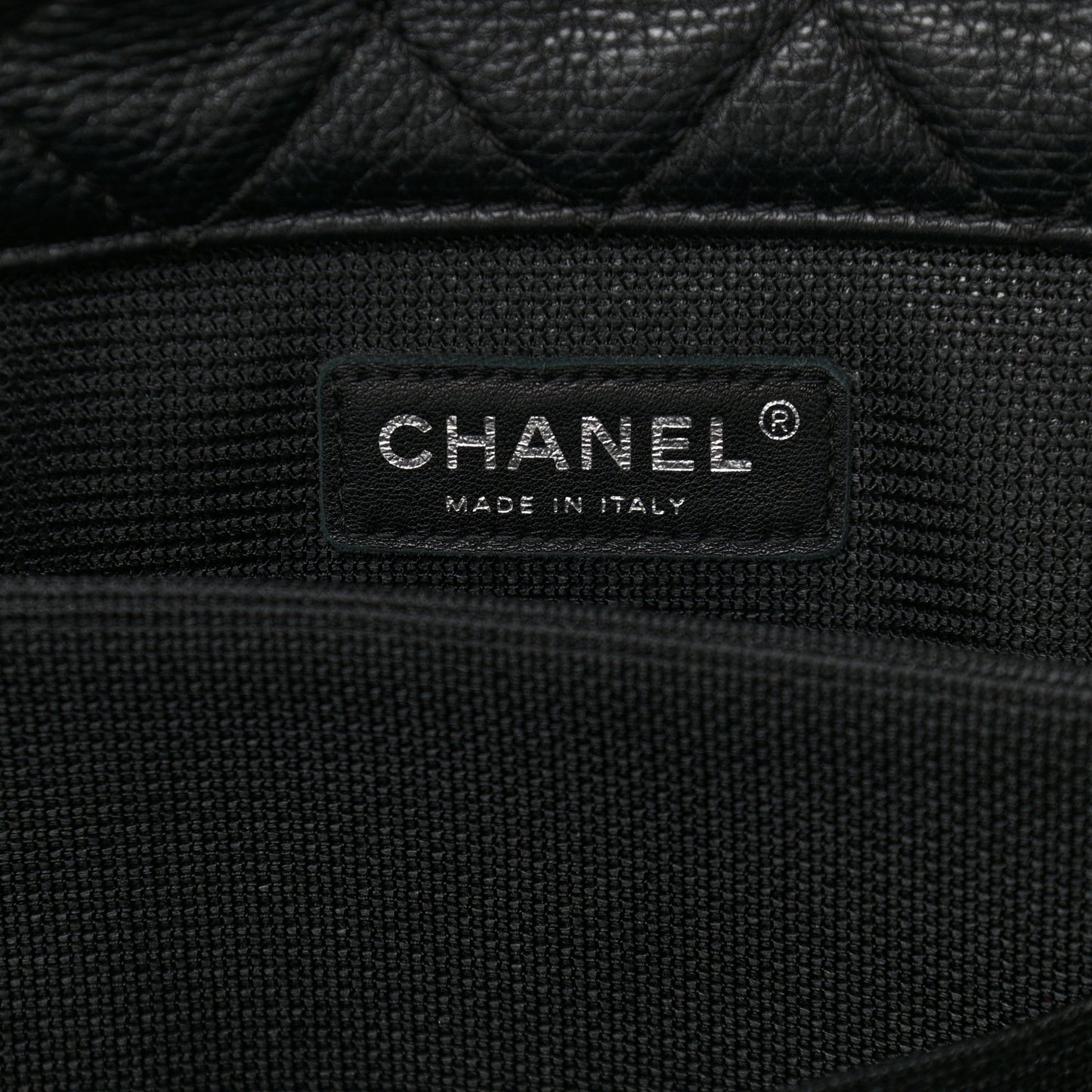Calfskin Quilted XXL Travel Flap Bag Black