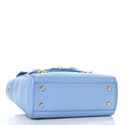 Versace Calfskin Small Signature Bag Light Blue 4 of 9