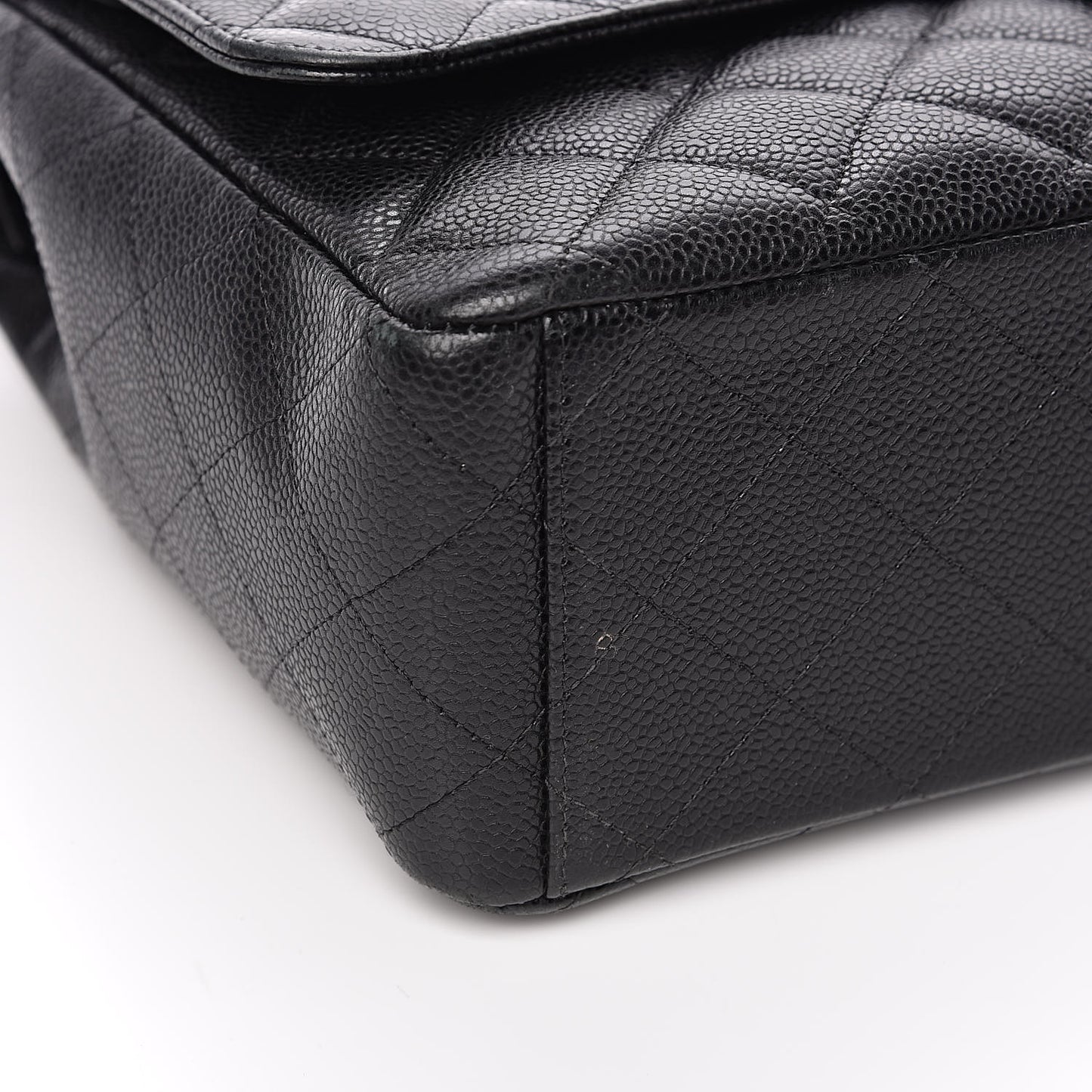 Caviar Quilted Maxi Double Flap Black