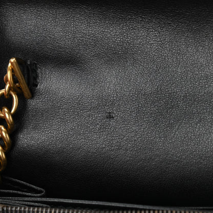 Gucci Calfskin Matelasse GG Marmont Chain Wallet Black 10 of 12