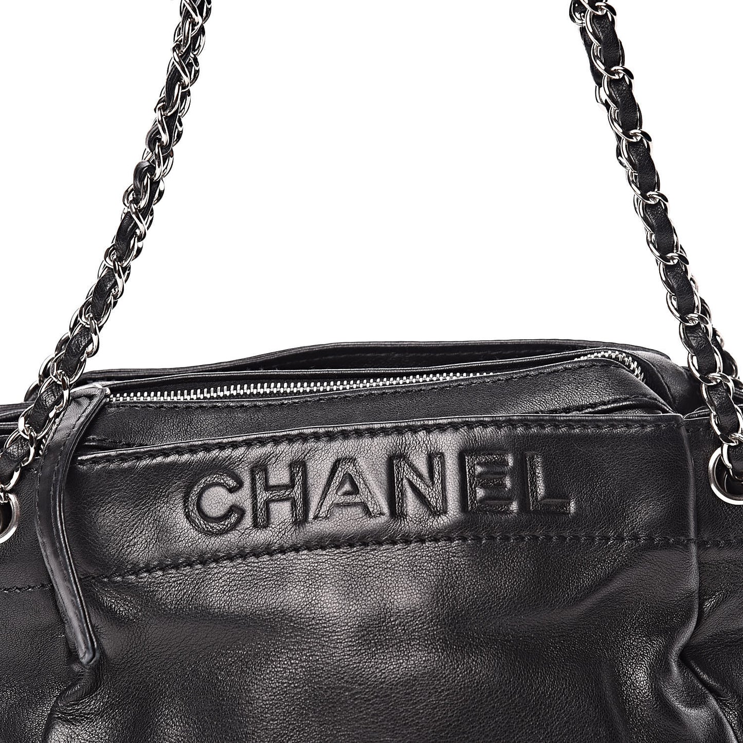 Lambskin Lax Accordion Hobo Black