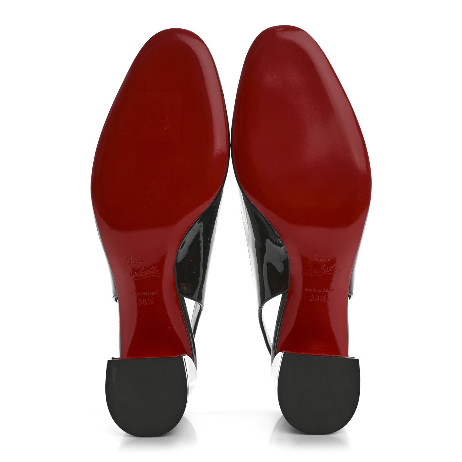 Christian Louboutin Patent So Jane Sling 55 Pump 38.5 Black 6 of 9