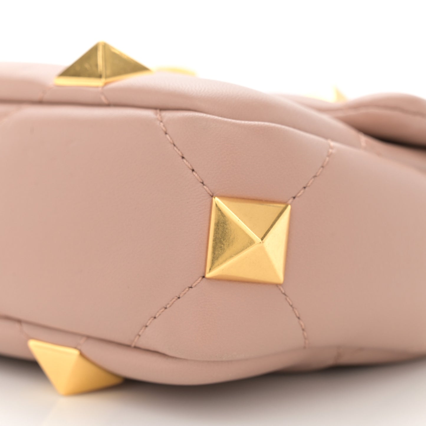 Nappa Small Roman Stud Shoulder Bag Rose Cannelle