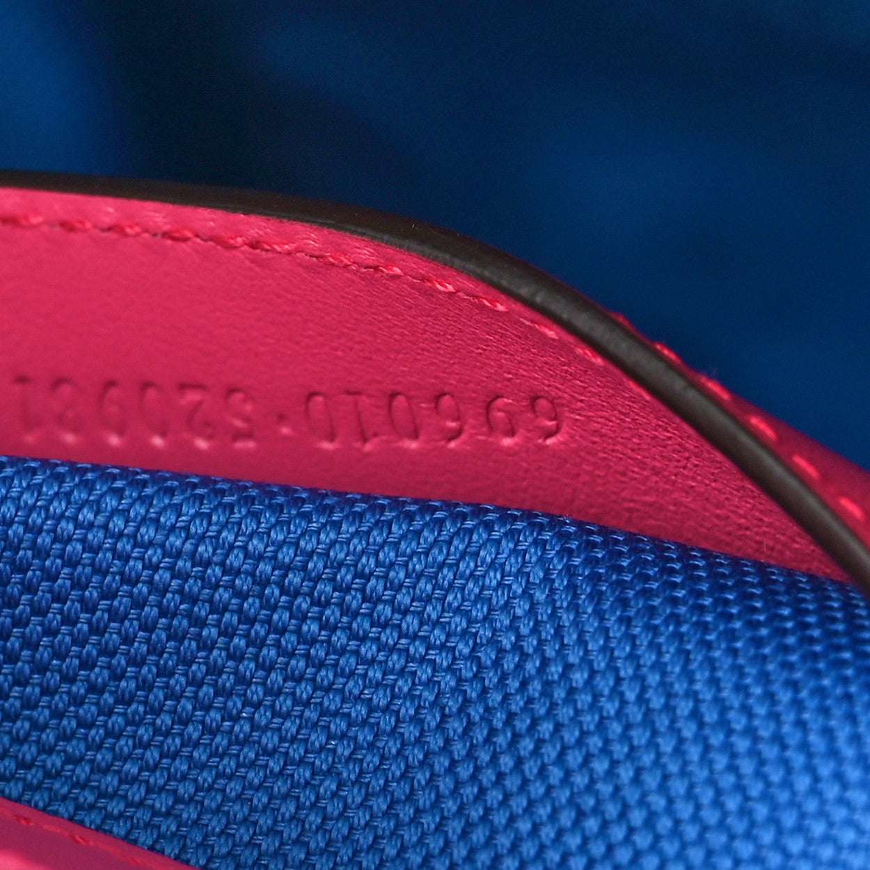 Gucci Calfskin GG Tennis Embossed Mini Tote Bag Modern Fuchsia Modern Blue 7 of 10