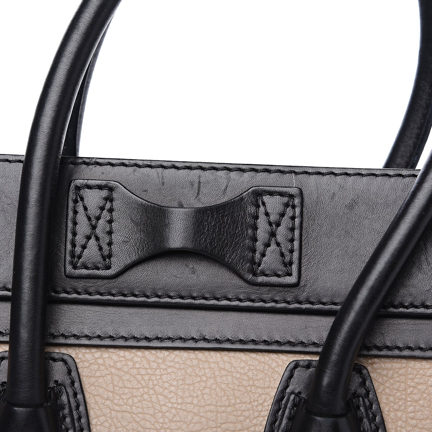 Elephant Calfskin Suede Micro Tri-Color Luggage Sand
