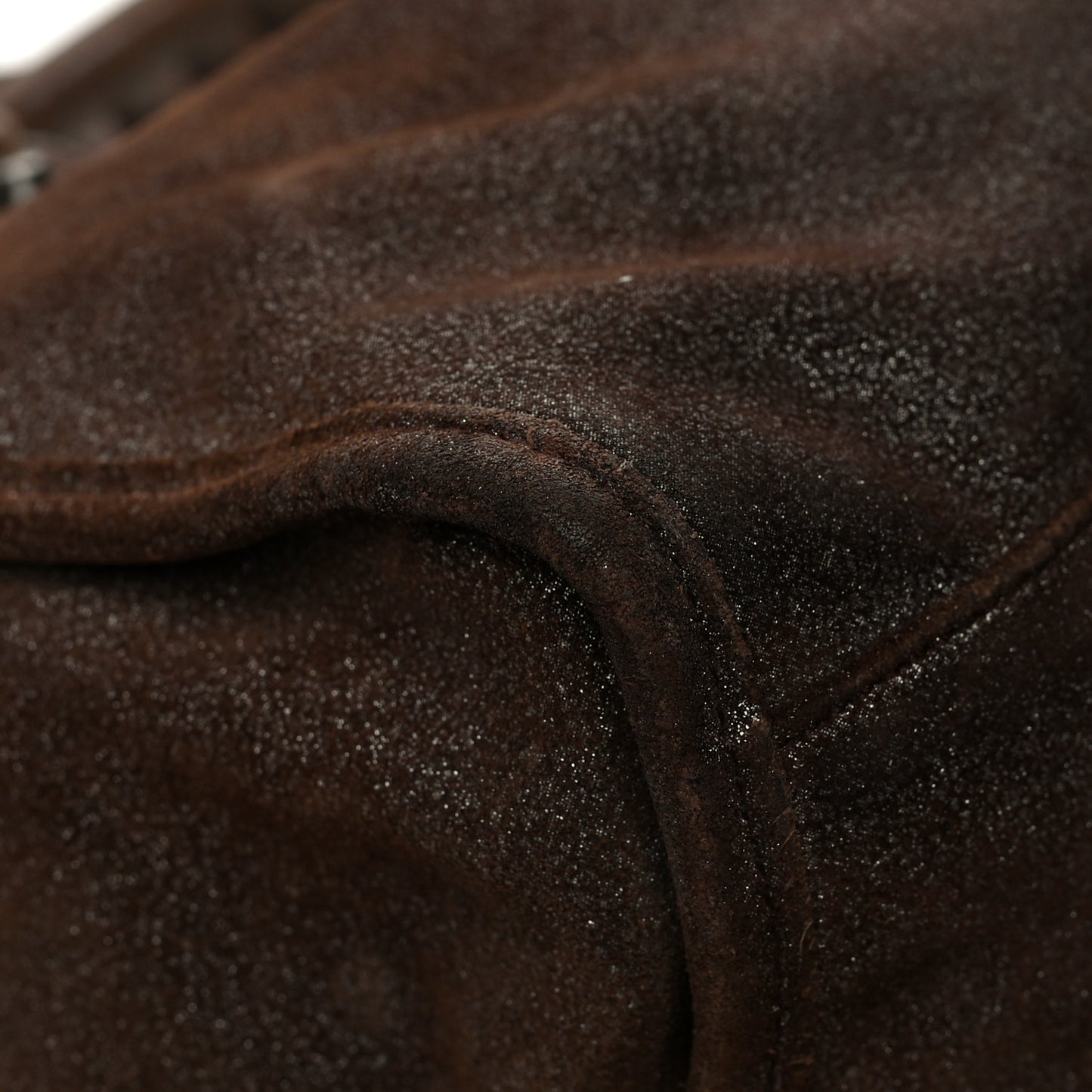 Metallic Craquele Calfskin Classic Hardware City Bronze