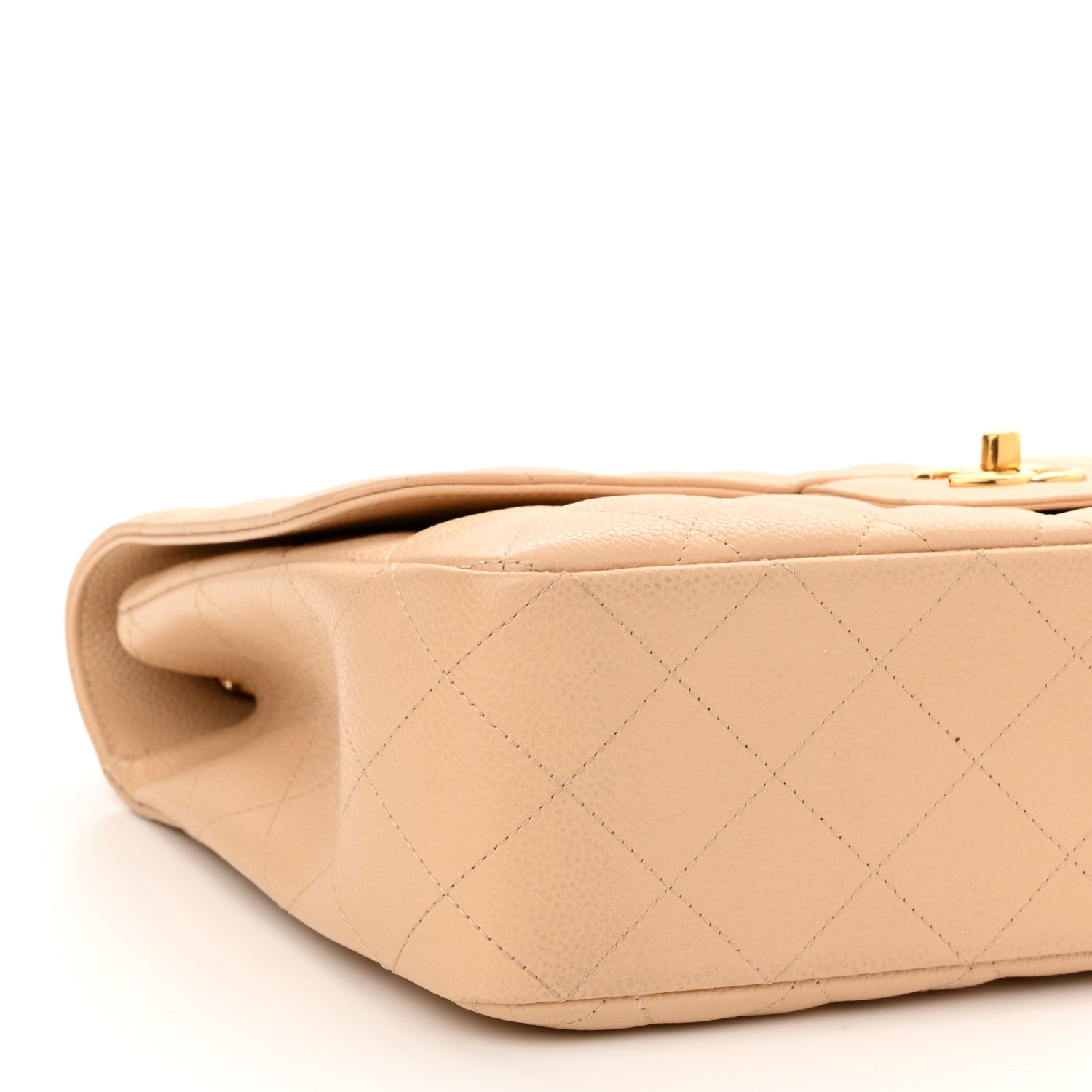 Chanel Caviar Quilted Jumbo Single Flap Beige 9 of 12