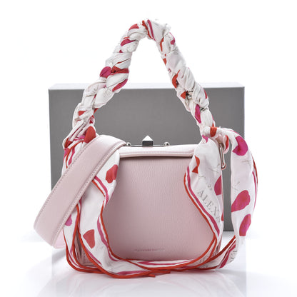 Alexander McQueen Calfskin Silk Scarf Box Shoulder Bag 16 Baby Pink Ivory 11 of 11