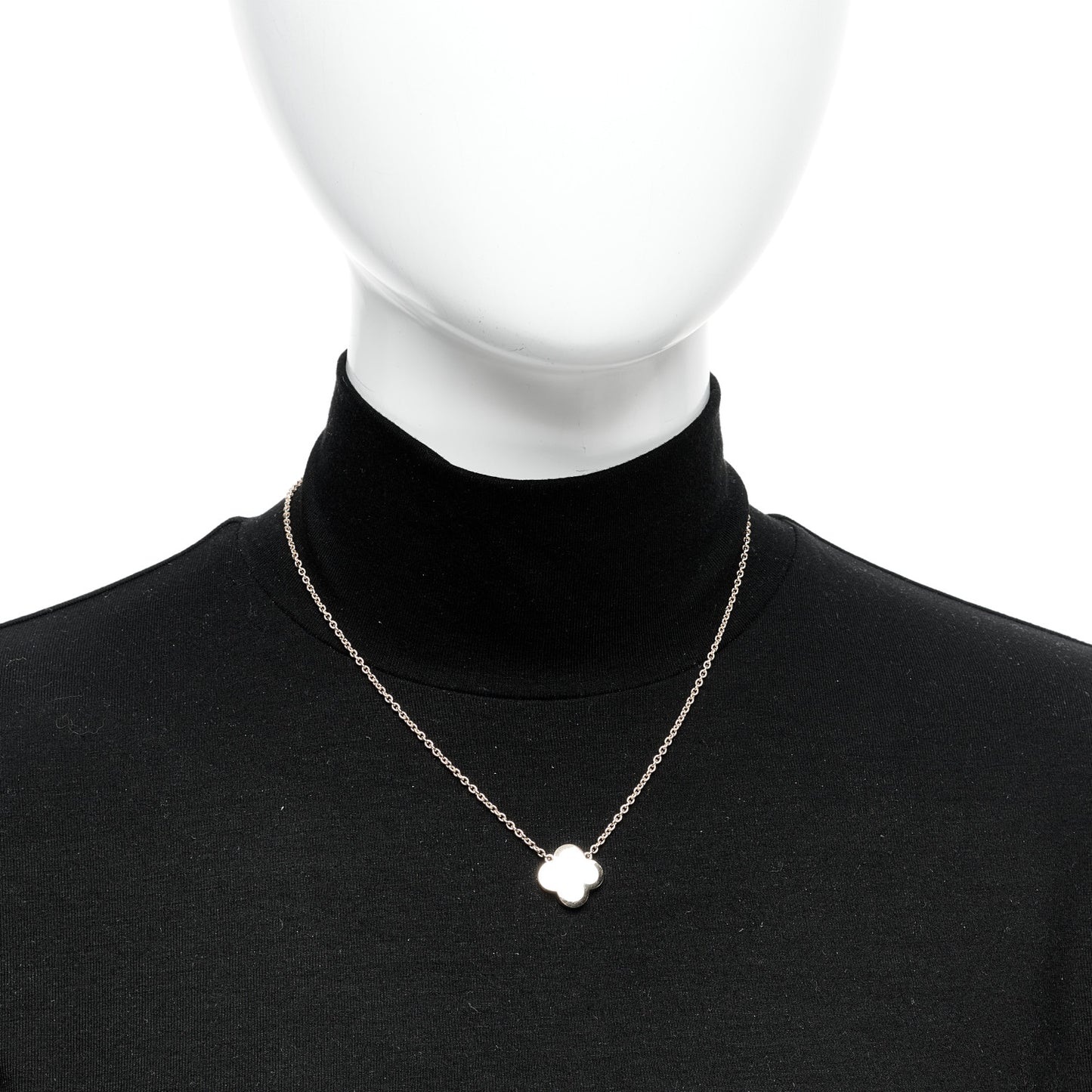 18K Yellow Gold Mother of Pearl Pure Alhambra Pendant Necklace