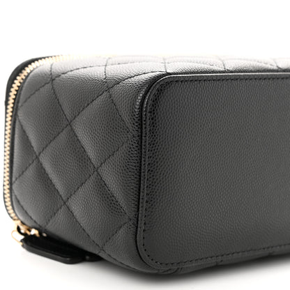 Chanel Caviar Quilted Small Vanity Case With Chain Black 9 of 11