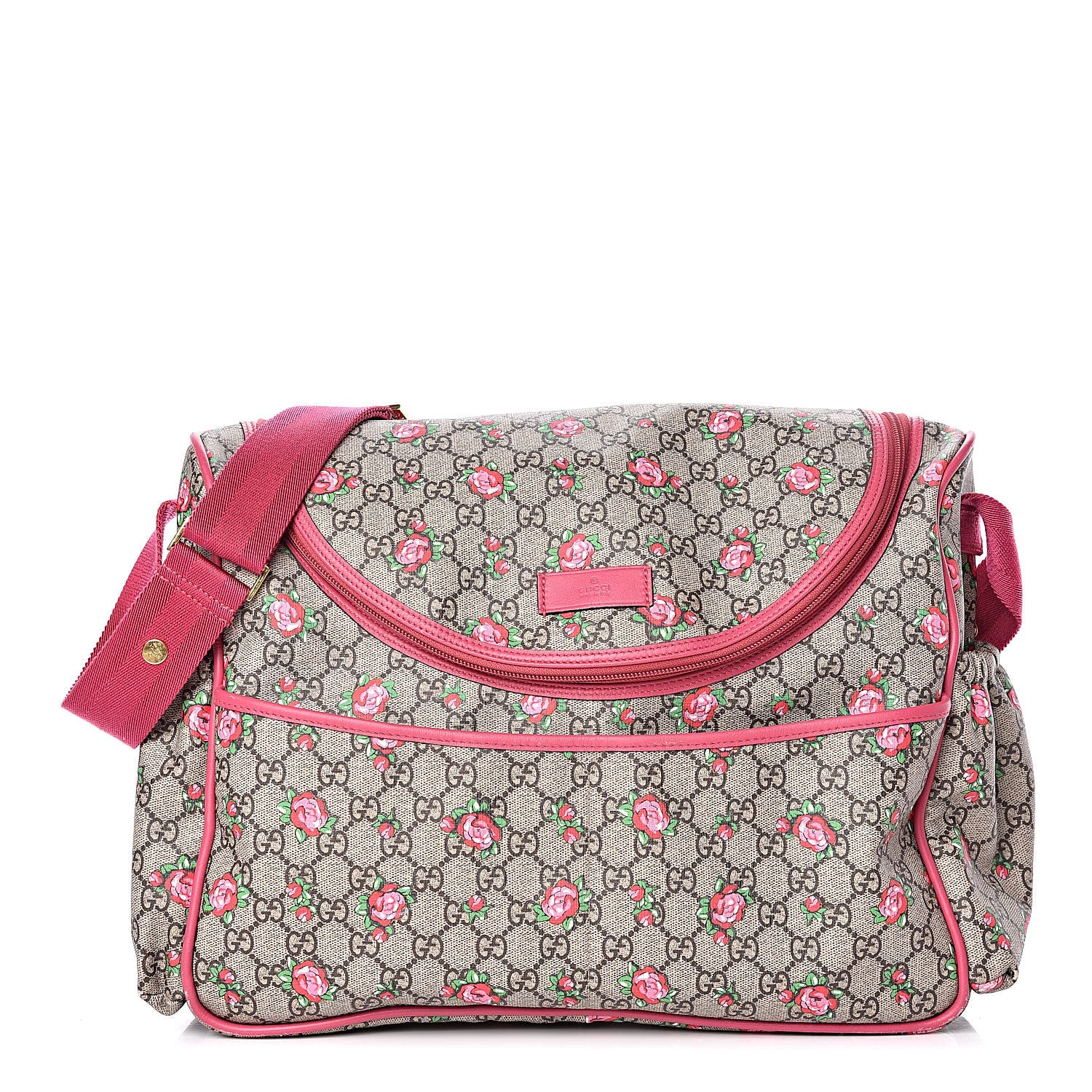 Gucci GG Supreme Monogram Rose Bud Diaper Bag Pink 1 of 14