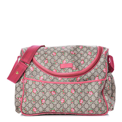 Gucci GG Supreme Monogram Rose Bud Diaper Bag Pink 1 of 14