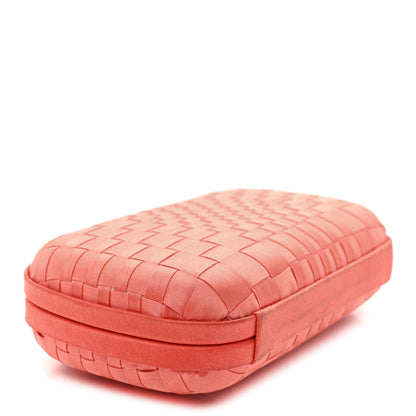 Bottega Veneta Satin Intrecciato Clutch Orange 4 of 9