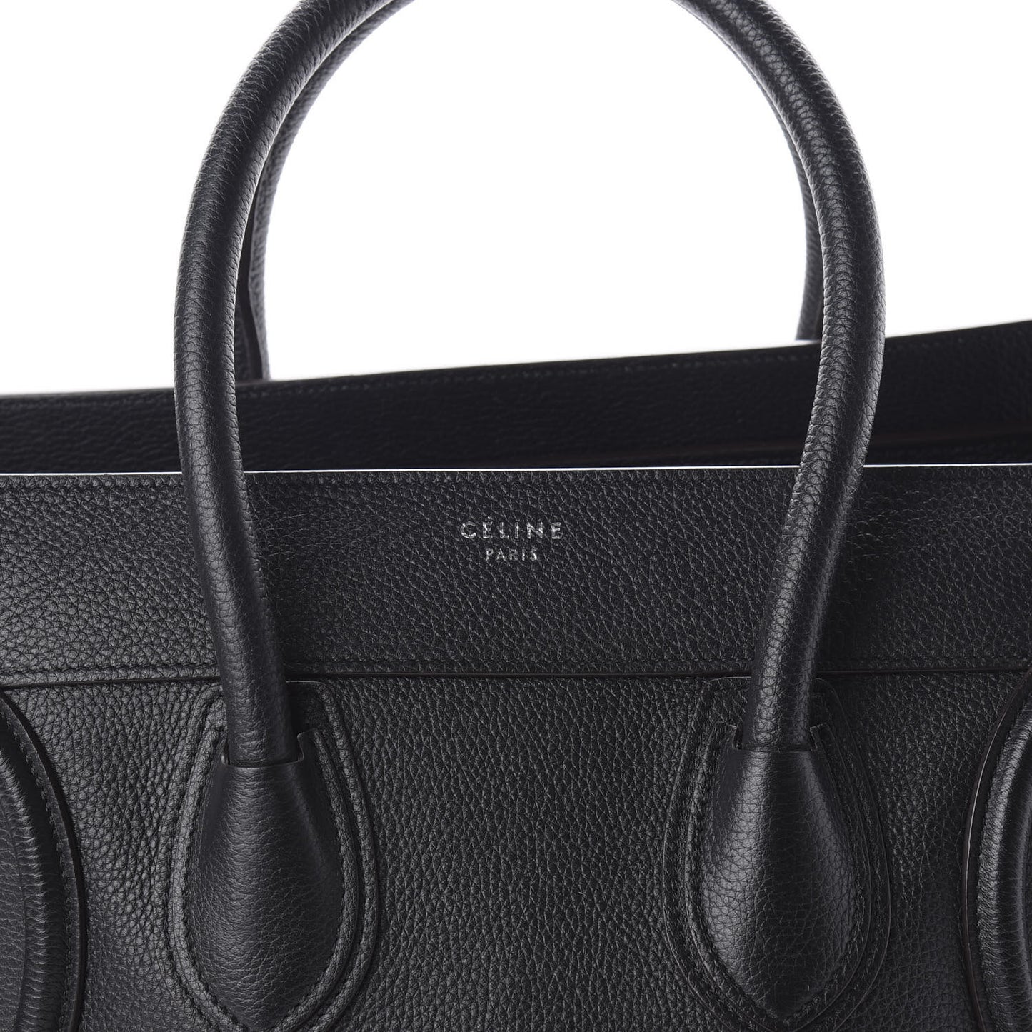 Drummed Calfskin Mini Luggage Black