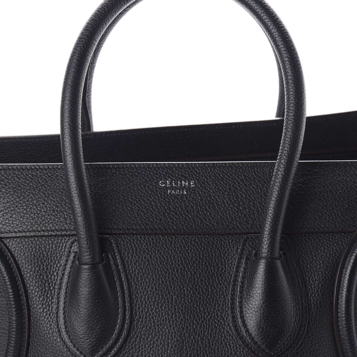 Celine Drummed Calfskin Mini Luggage Black 13 of 13