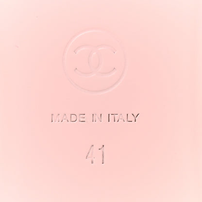 Chanel Fabric Grosgrain Mary Jane Flats 41 Light Pink Black 7 of 10