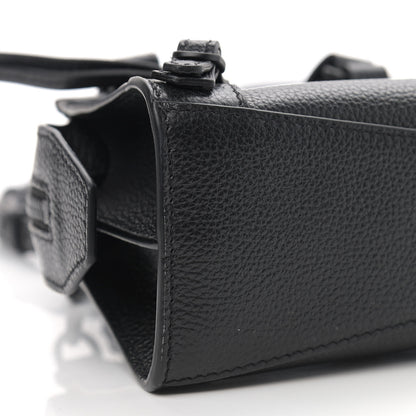 Balenciaga Grained Calfskin Neo Classic Black Hardware Nano City Crossbody Black 8 of 9