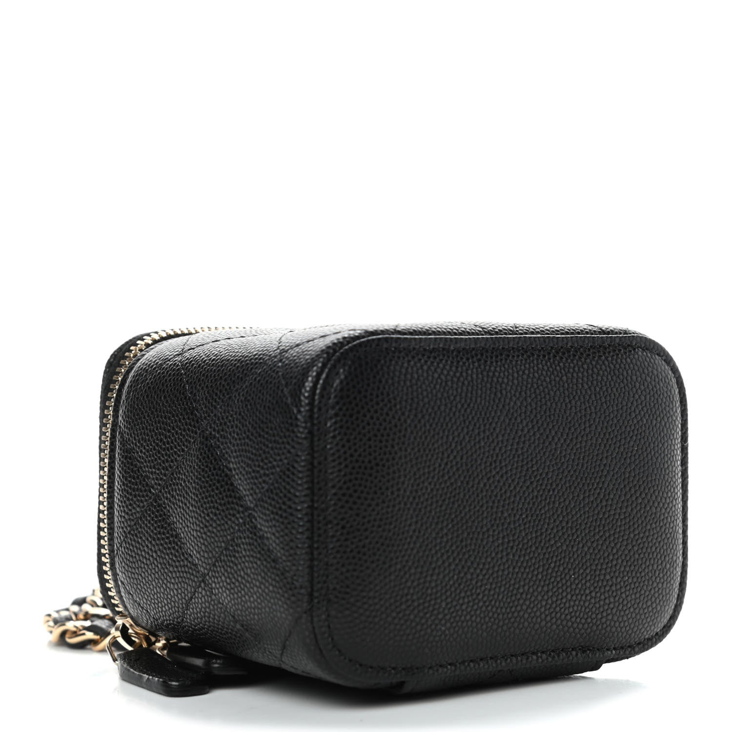 Chanel Caviar Quilted Mini Vanity Case With Chain Black 3 of 4