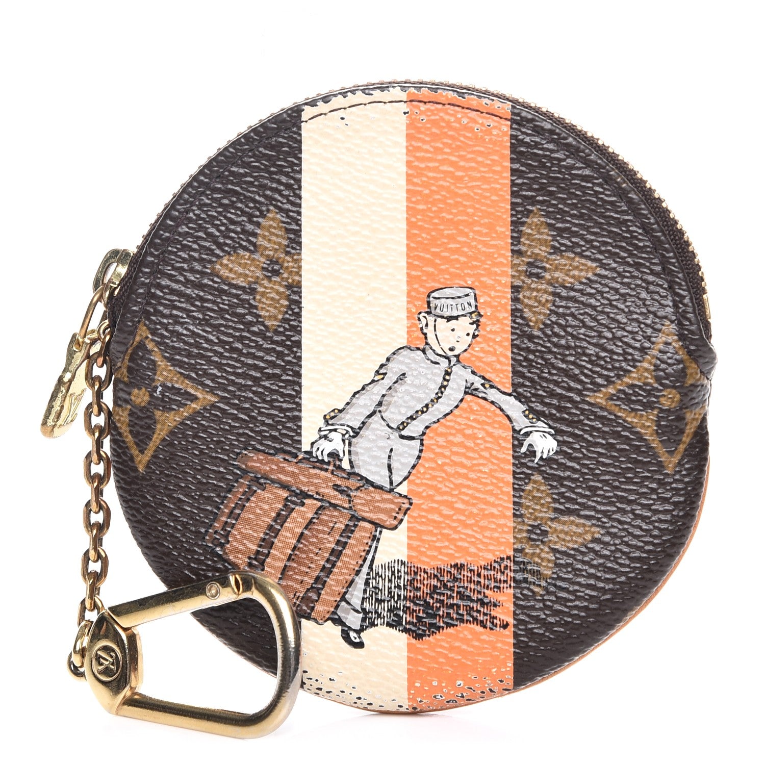 Louis Vuitton Monogram Groom Round Coin Purse 1 of 9