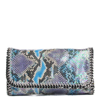 Stella McCartney Python Oleografic Falabella Clutch Navy 1 of 8