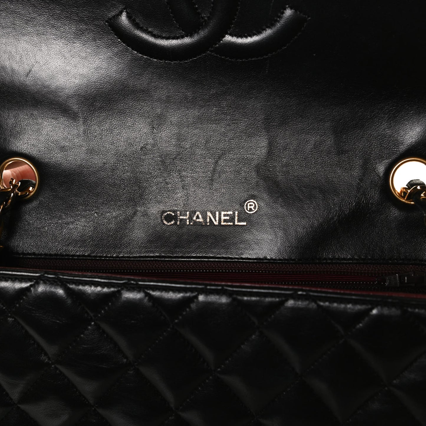 Lambskin Quilted Small Single Flap Black