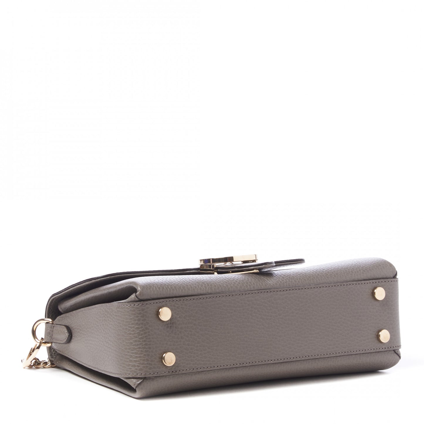 Dollar Calfskin Interlocking G Top Handle Shoulder Bag Loess