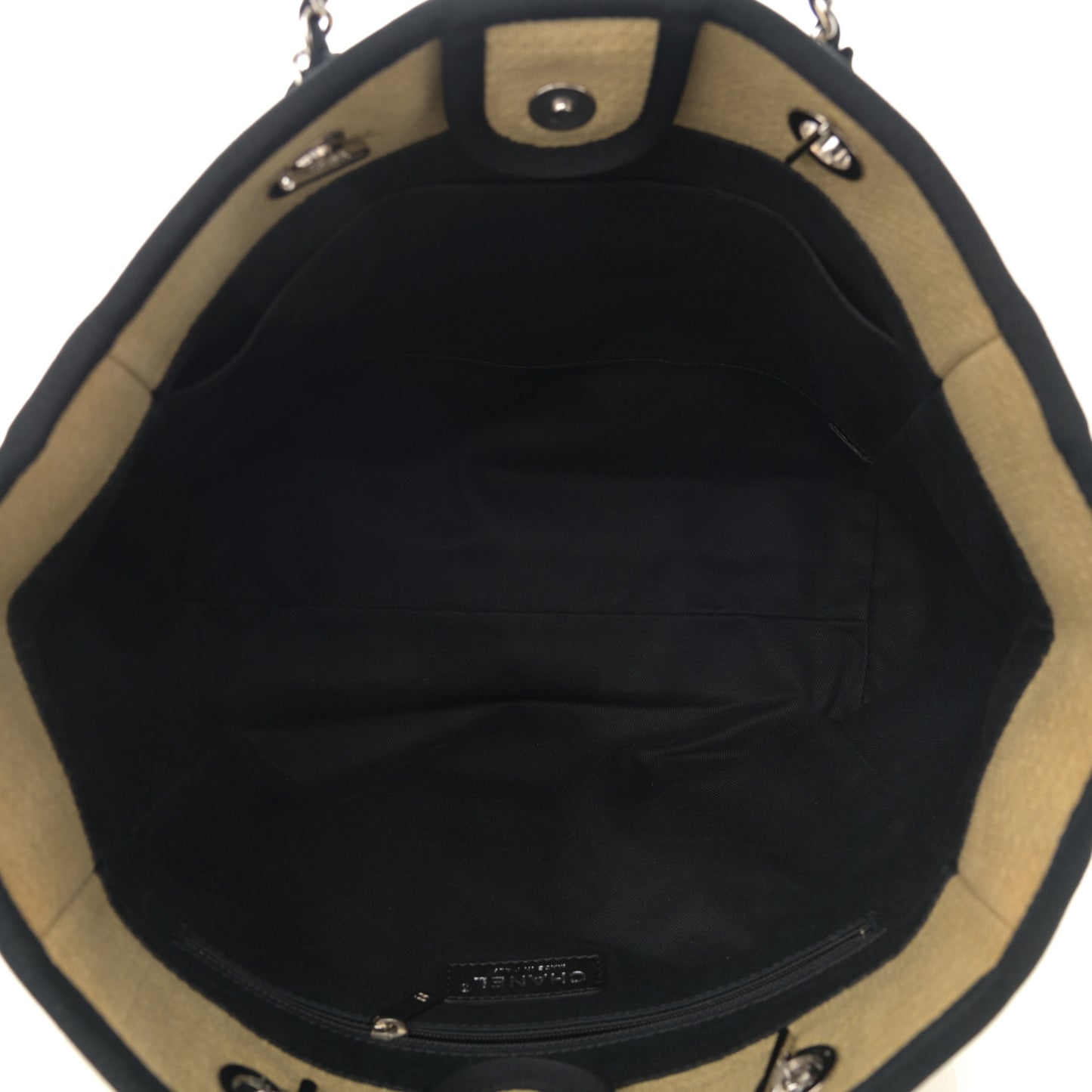 Canvas Small Deauville Tote Beige Black