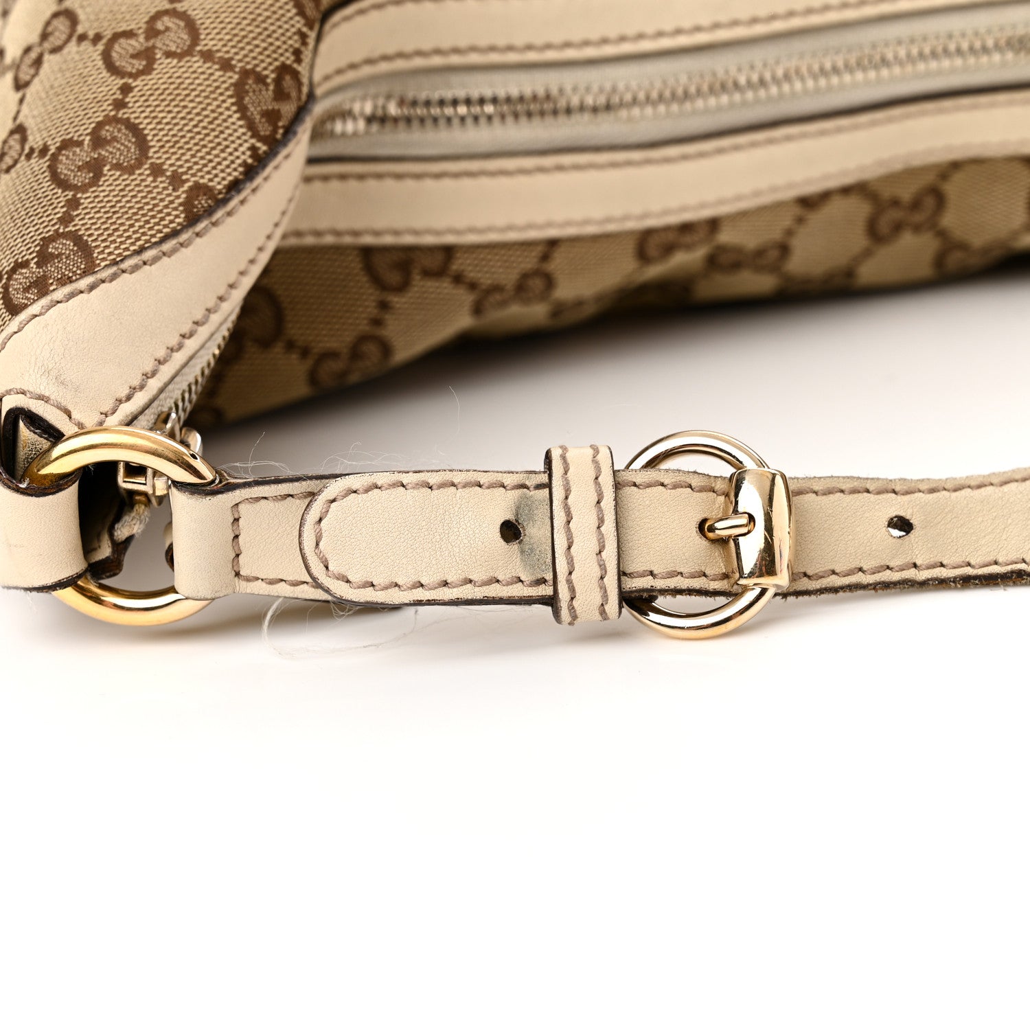 Gucci Monogram Large Biba Studded Hobo Off White 18 of 20